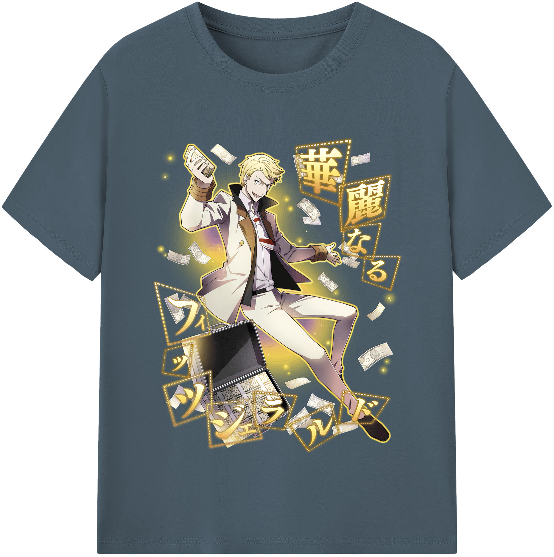（画像用） 文豪ストレイドッグス Bungo Stray Dogs 綿100％半袖Tシャツ（フロントプリント）
